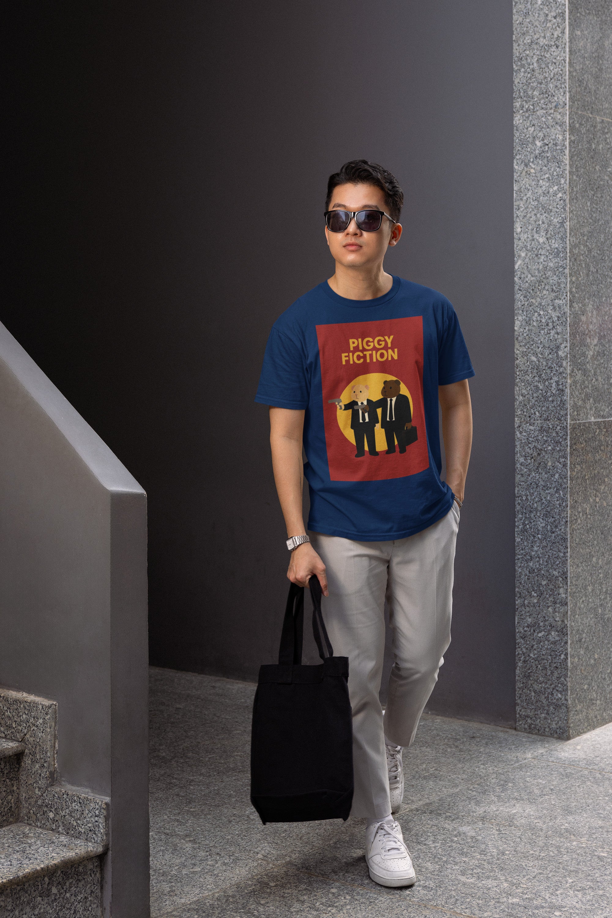 T-Shirt - Piggy Fiction, Vinnie & Jools